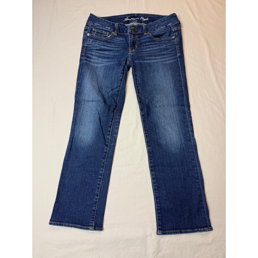 Womens American‎ Eagle Artist Stretch Capri Jeans 4 Regular